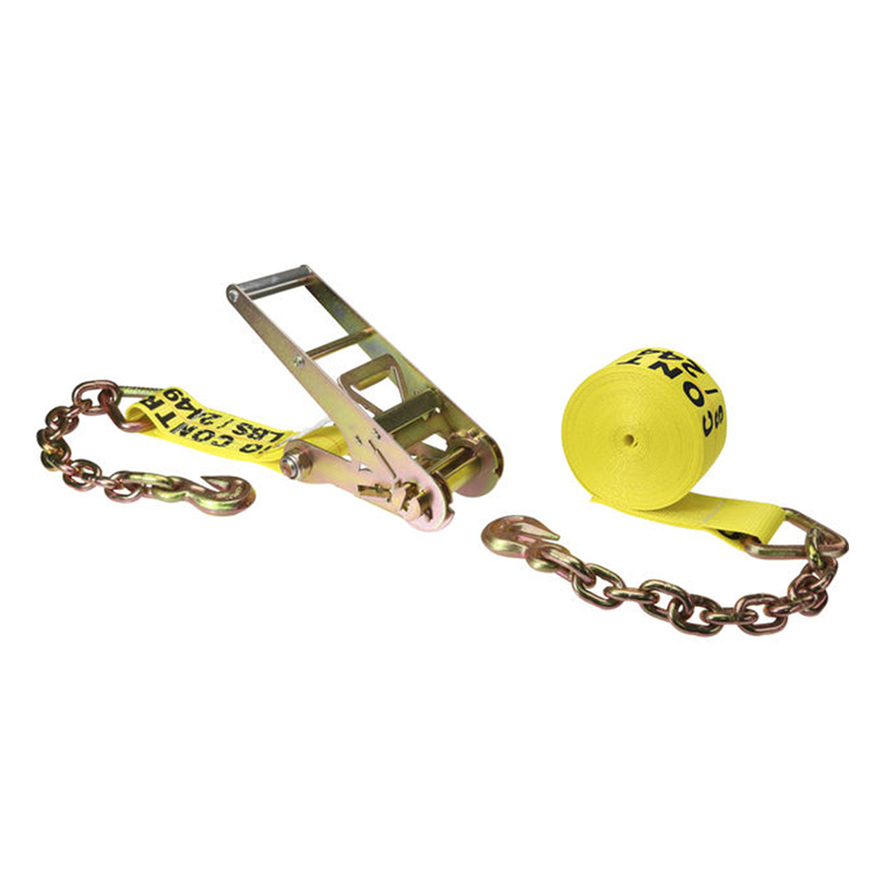 ratchet straps with chain anchor 4" x 16200 LBS x 30'