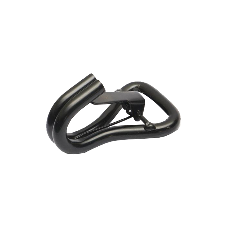 2" x 5000kgs rubber double j hook with clip