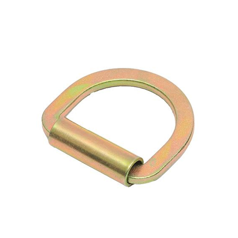 2" x 12000 LBS color zinc flat D ring with protector