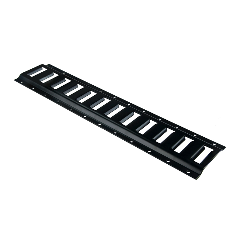 black plated 1' 2' 4' 5' 8' 10' horizontal E track rail