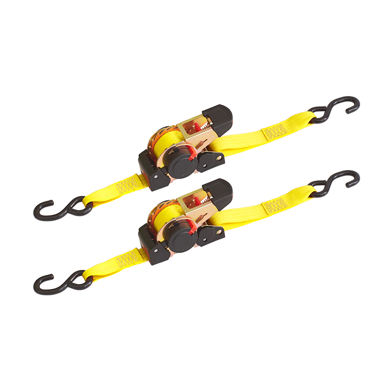 1" x 10' x 1500 LBS retractable ratchet tie down straps